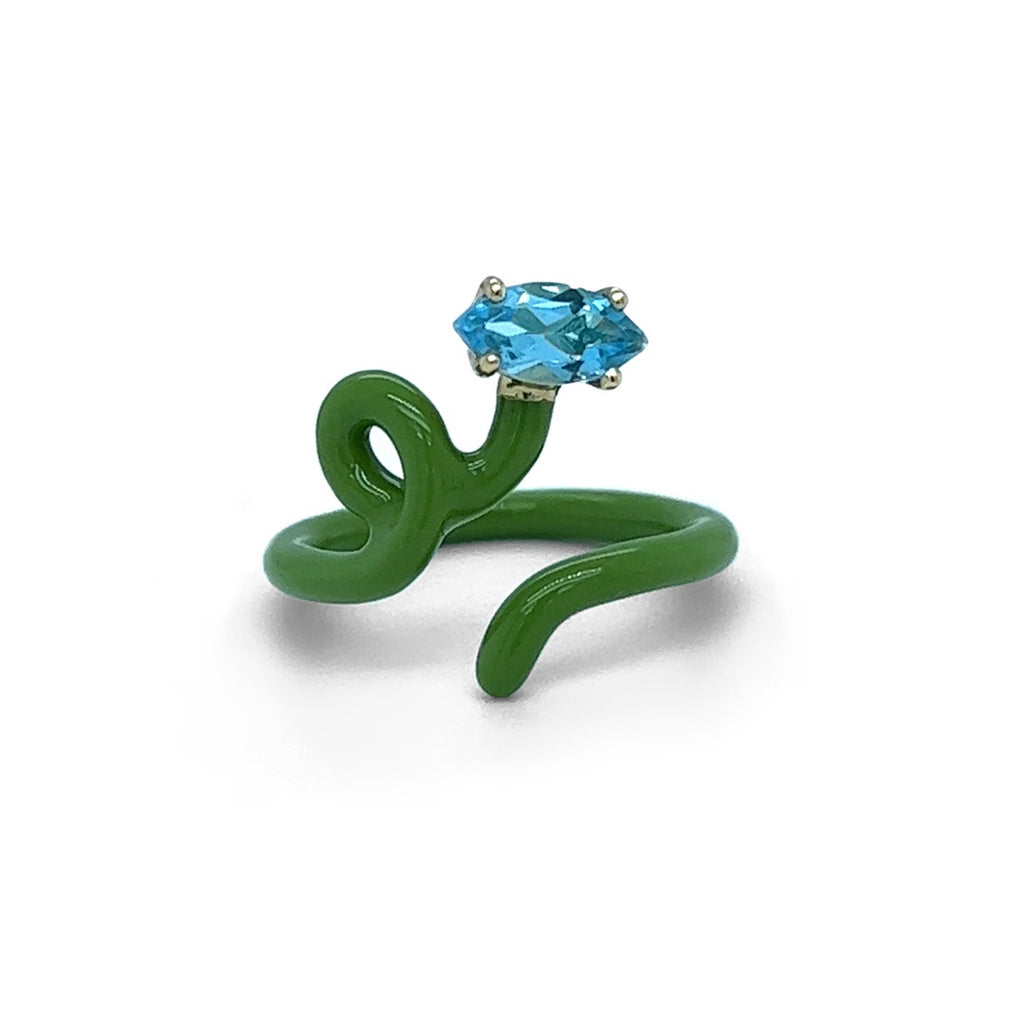 BABY VINE TENDRIL RING IN BRICK BEA BONGIASCA RING – Jill Wolf Jewels