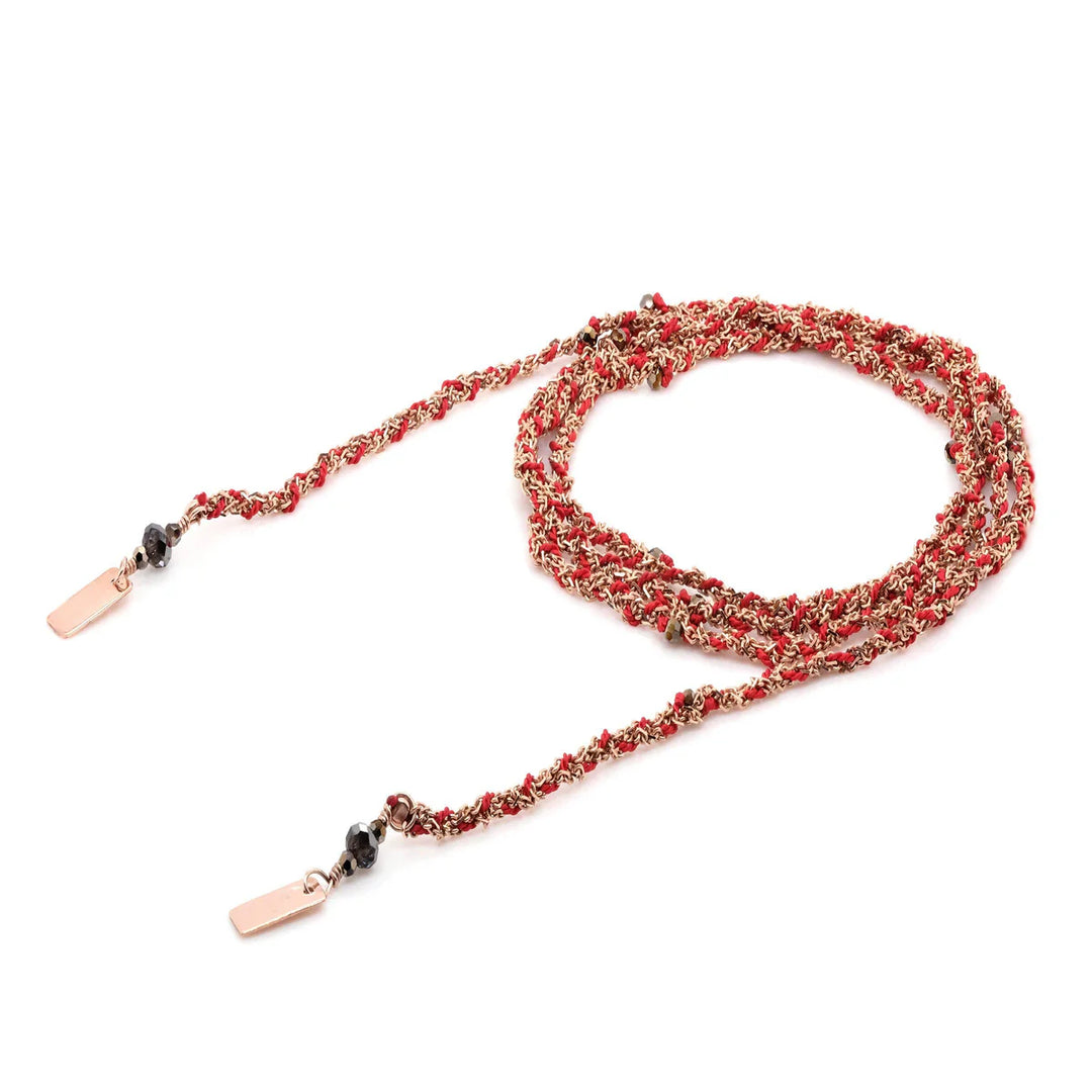 MARIE LAURE CHAMOREL PINK GOLD BRACELET NECKLACE