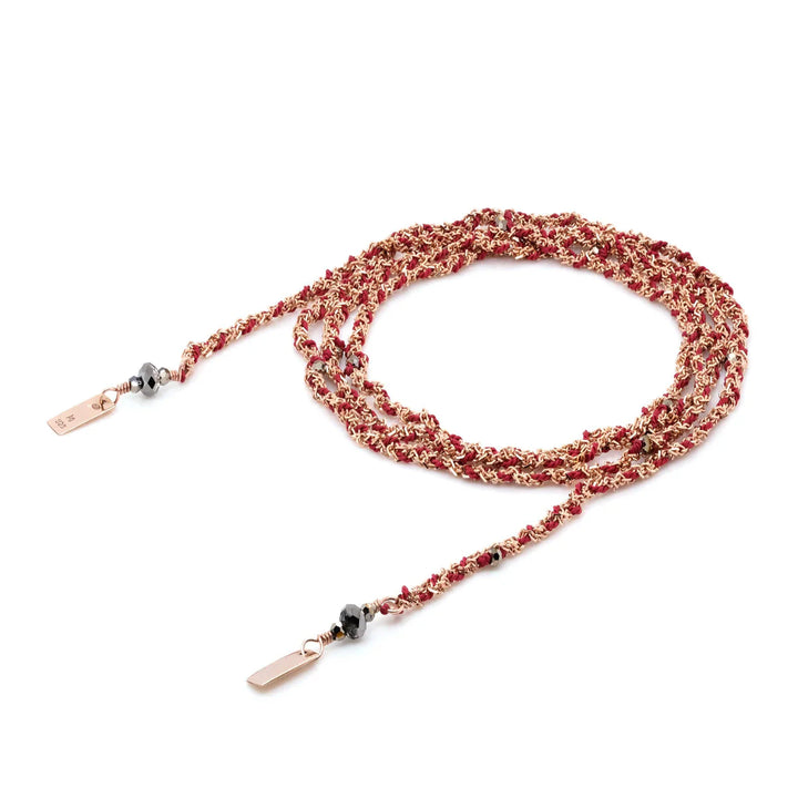 MARIE LAURE CHAMOREL PINK GOLD BRACELET NECKLACE