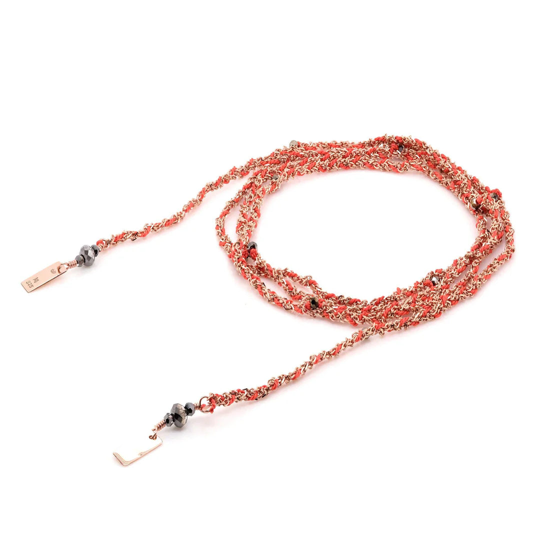 MARIE LAURE CHAMOREL PINK GOLD BRACELET NECKLACE