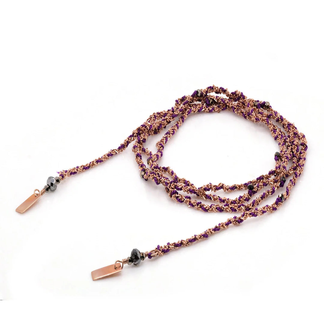 MARIE LAURE CHAMOREL PINK GOLD BRACELET NECKLACE