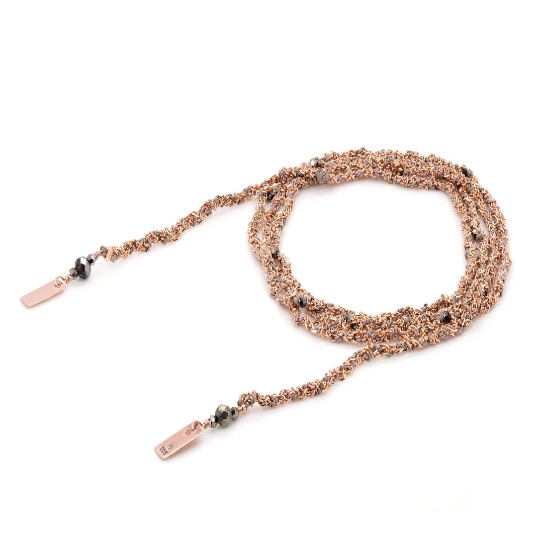 MARIE LAURE CHAMOREL PINK GOLD BRACELET NECKLACE