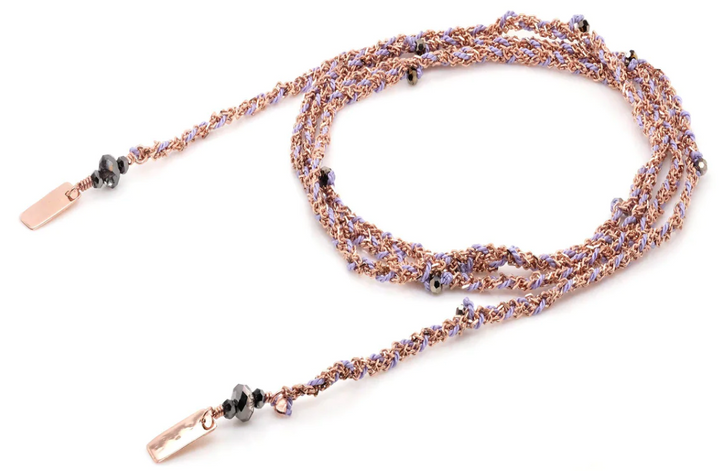 MARIE LAURE CHAMOREL PINK GOLD BRACELET NECKLACE