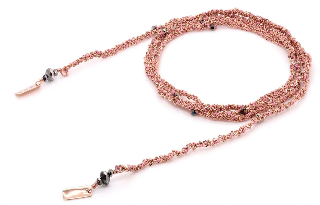 MARIE LAURE CHAMOREL PINK GOLD BRACELET NECKLACE