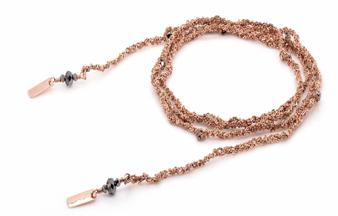 MARIE LAURE CHAMOREL PINK GOLD BRACELET NECKLACE